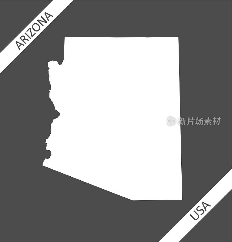 Blank map of Arizona
